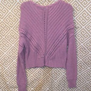 Current Air Textured Knit Sweater in Dusty Pink